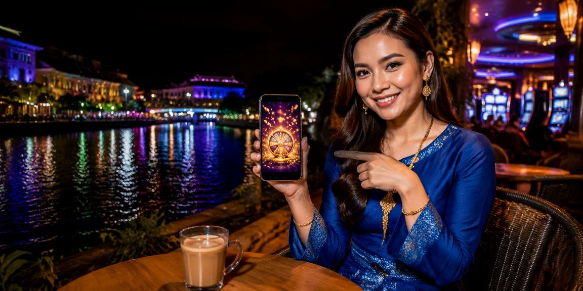 Pemain wanita berbaju kurung dari Melaka menggunakan kasino mudah alih 271 untuk blackjack